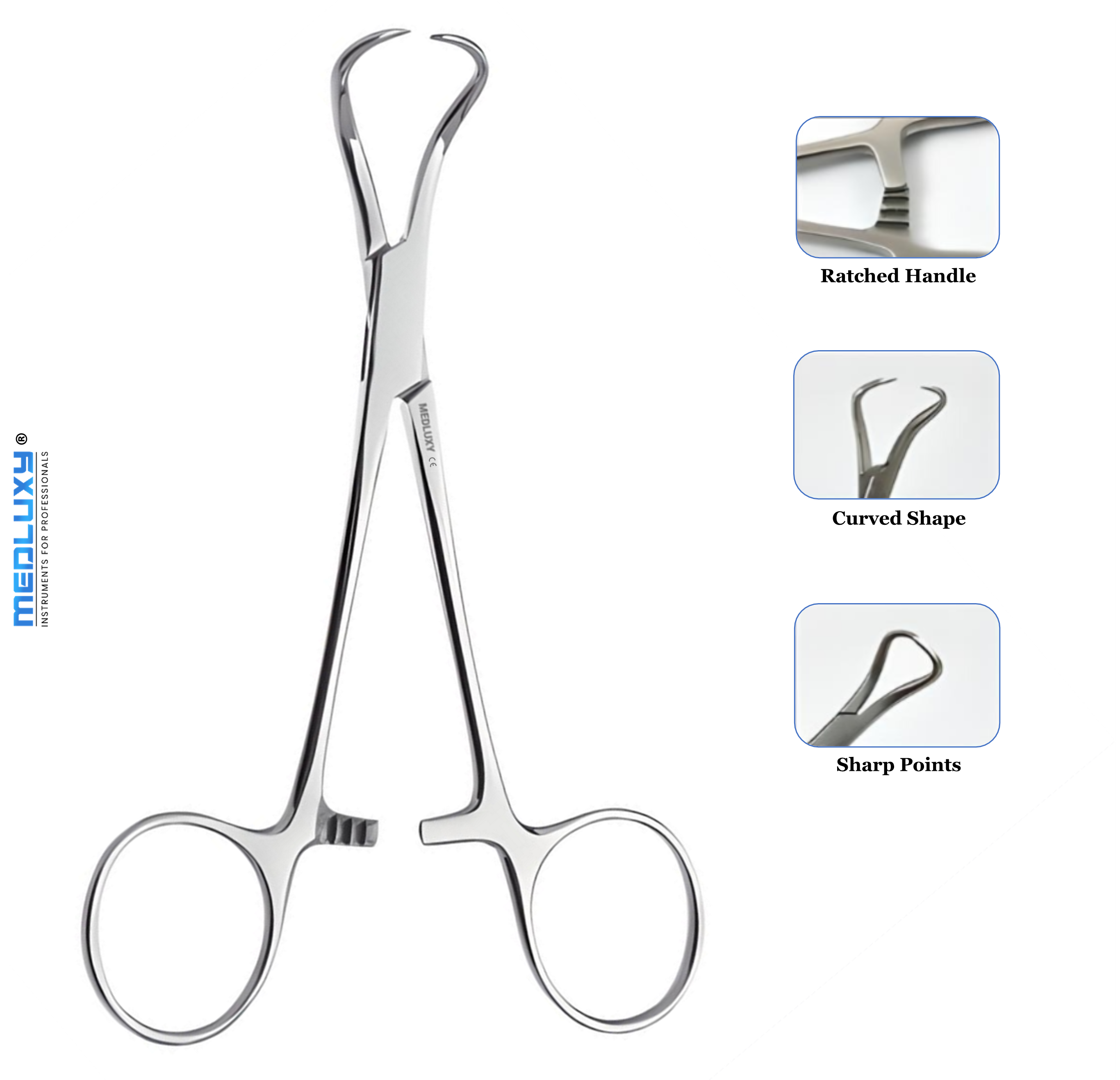 Medluxy - Doekklem Backhaus - Gebogen - 13 cm - M-104